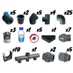 Piscinepascher.fr KIT Plomberie Piscine Jusqu'à 10x5 - Ø50