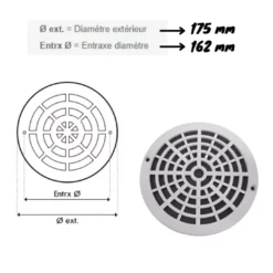Hayward Grille Bonde De Fond Ancien Modèle COFIES Référence PDFX9938