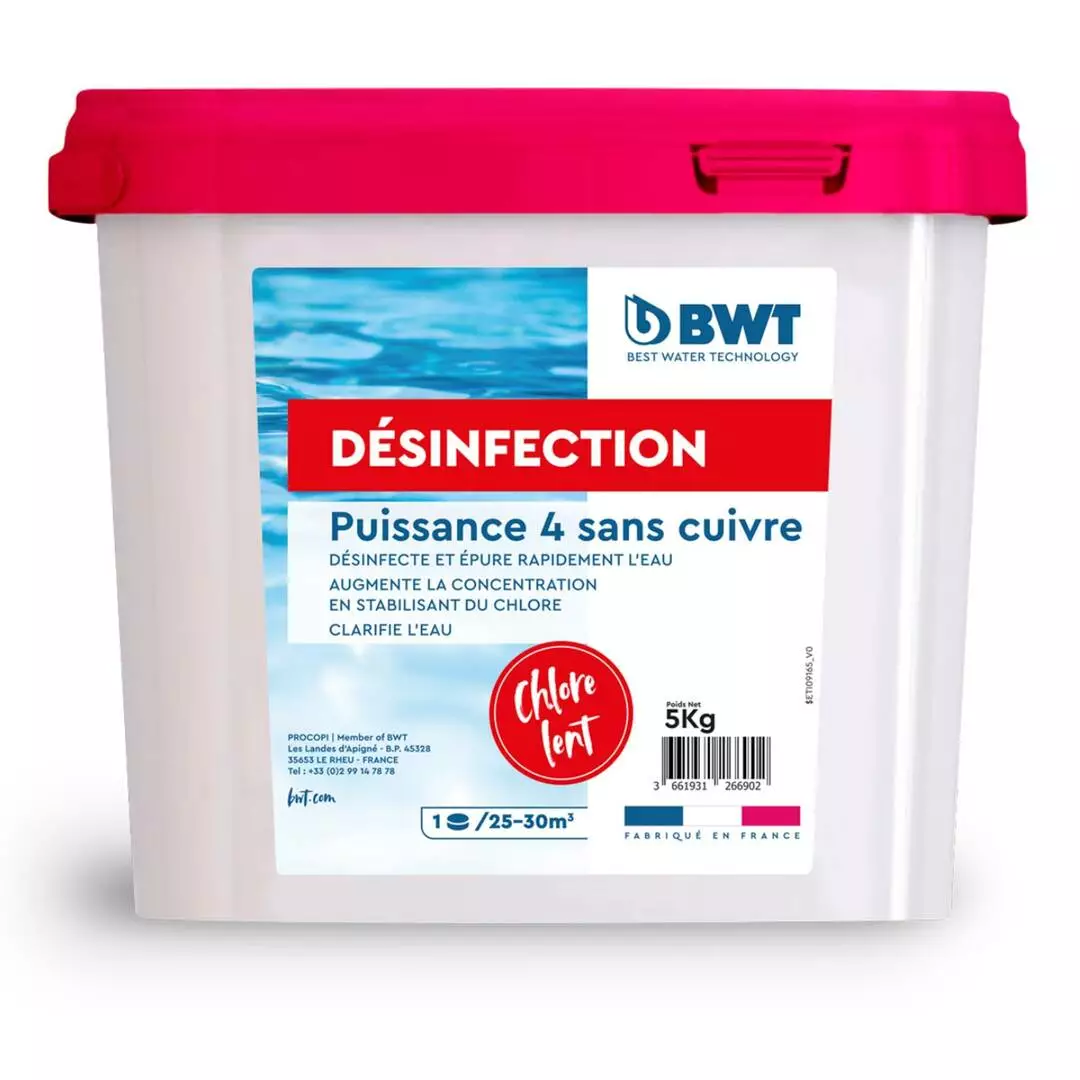 Chlore Lent Multifonctions 5kg - Puissance 4 BWT 3 Chlore Lent Multifonctions 5kg - Puissance 4 BWT