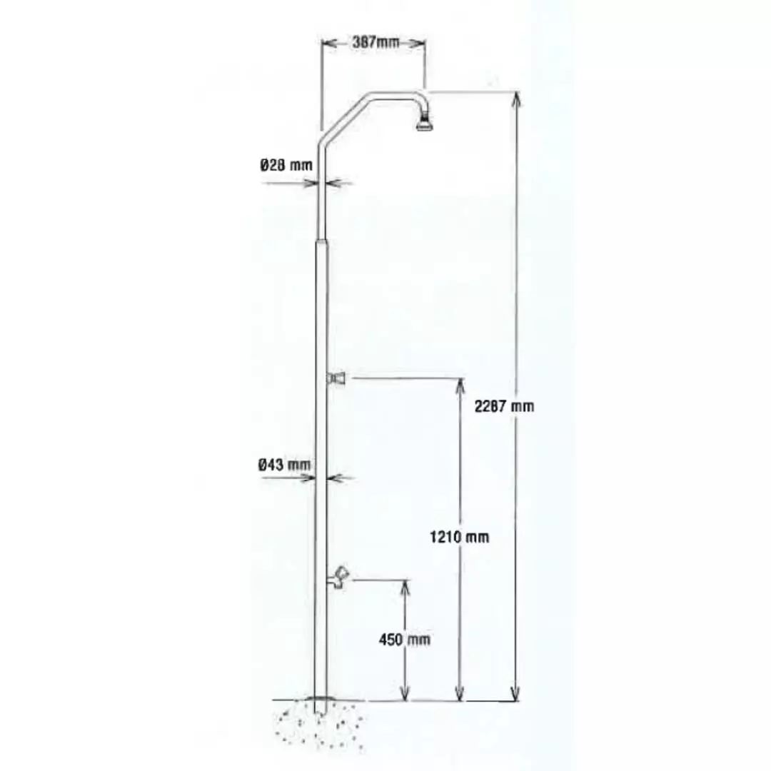 Douche Piscine - Inox - Rince Pied - Flexinox 3 Douche Piscine - Inox - Rince Pied - Flexinox – Image 2